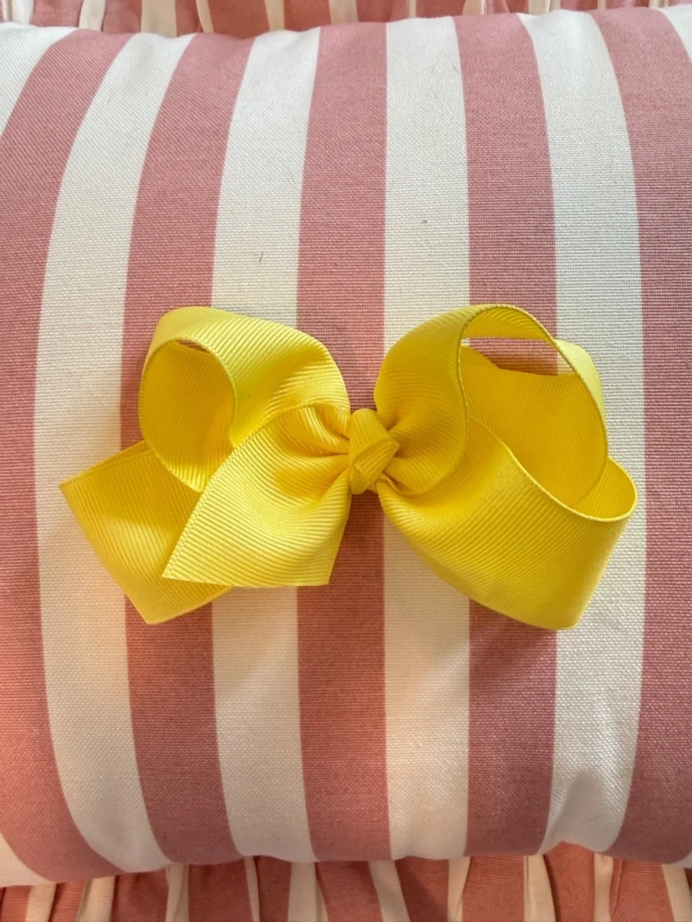 Yellow Grosgrain Ribbon Hair Bow
